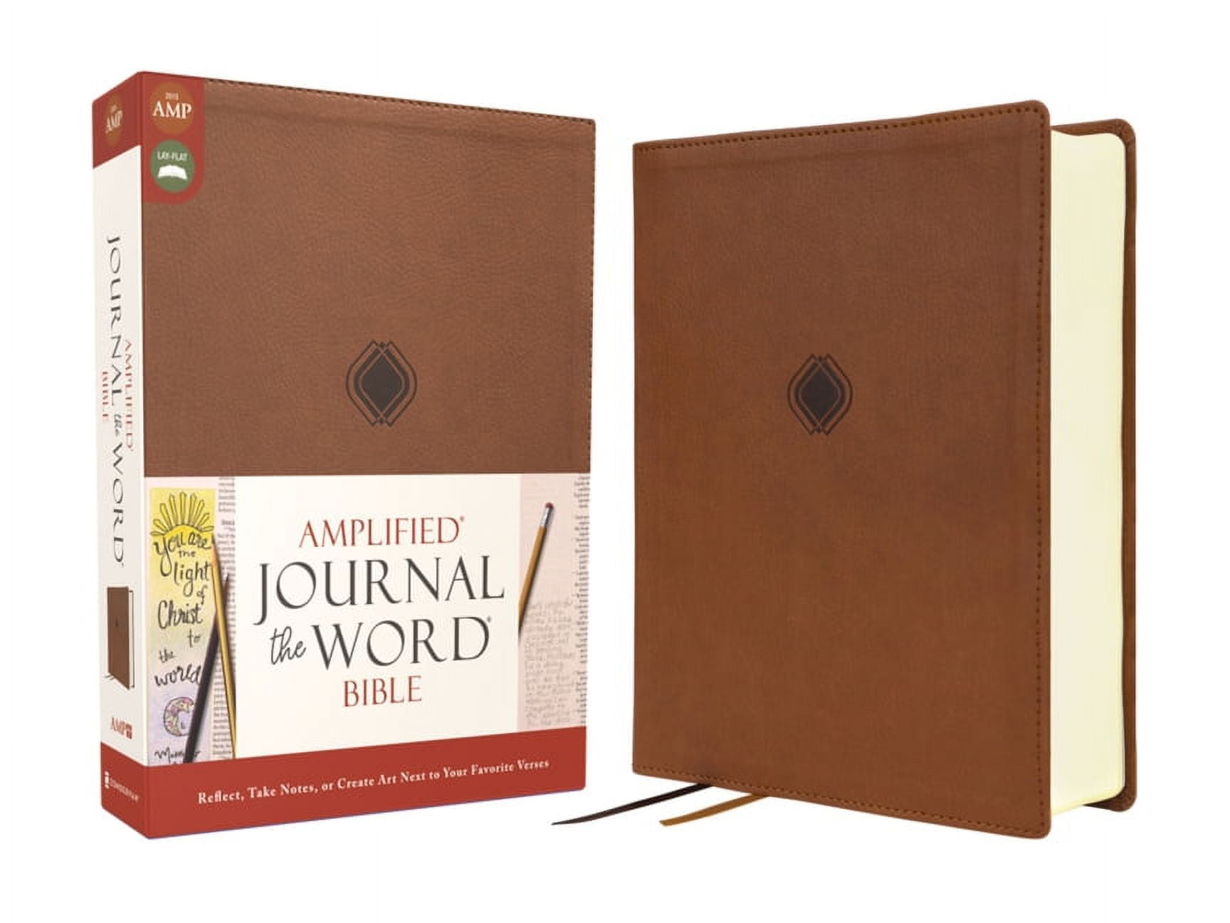 Amplified Journal the Word Bible, Leathersoft, Brown: Reflect, Take Notes, or Create Art Next to Your Favorite Verses, (Hardcover)