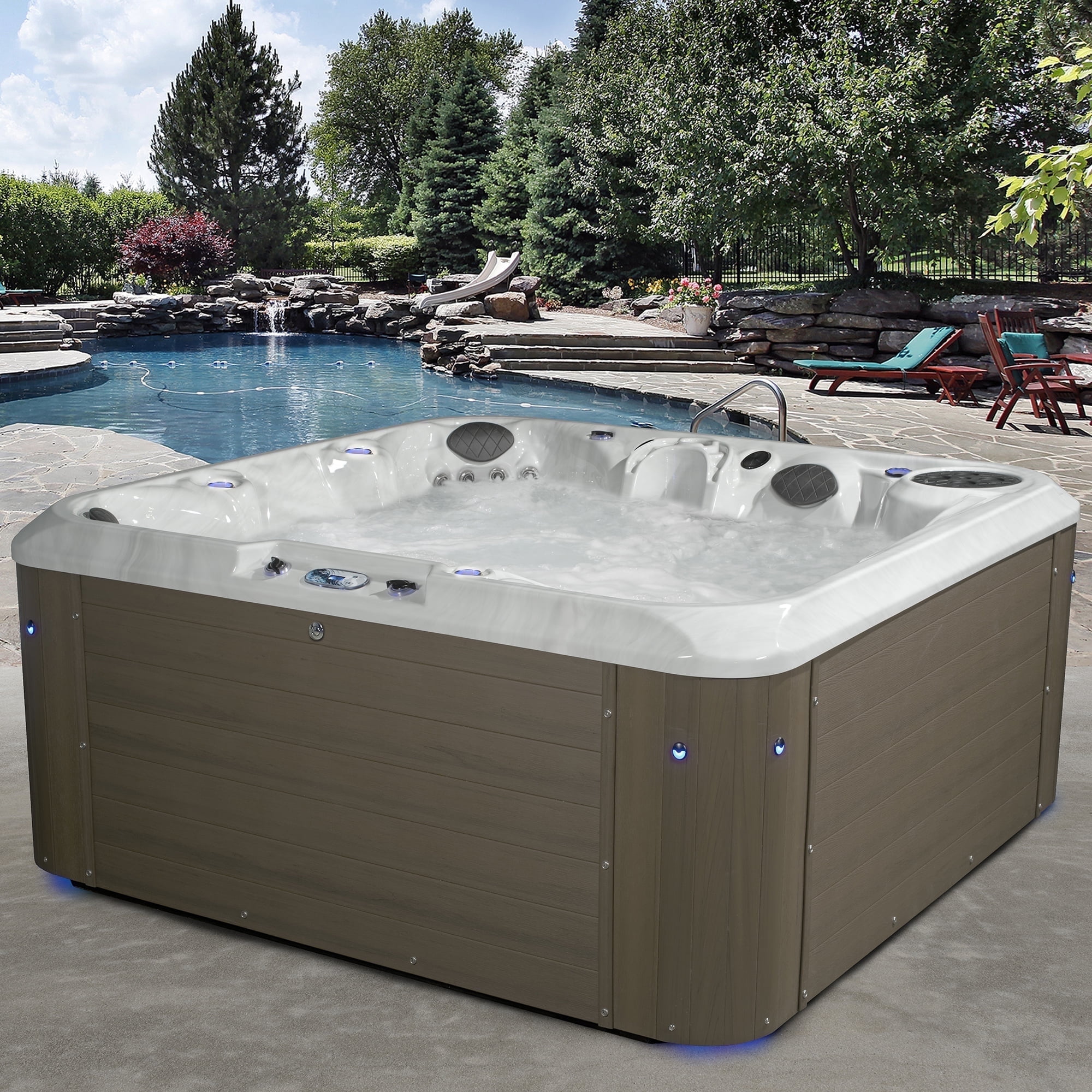 Aqualife by Strong Spas Amplified 6 Person Double-Lounger Spa w