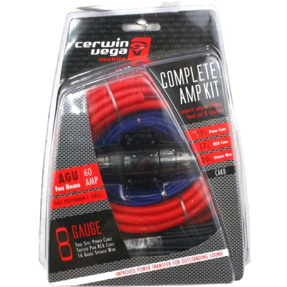 CERWIN VEGA CAK8 8 AWG GAUGE OXYGEN FREE COPPER OFC AMPLIFIER INSTALLATION KIT