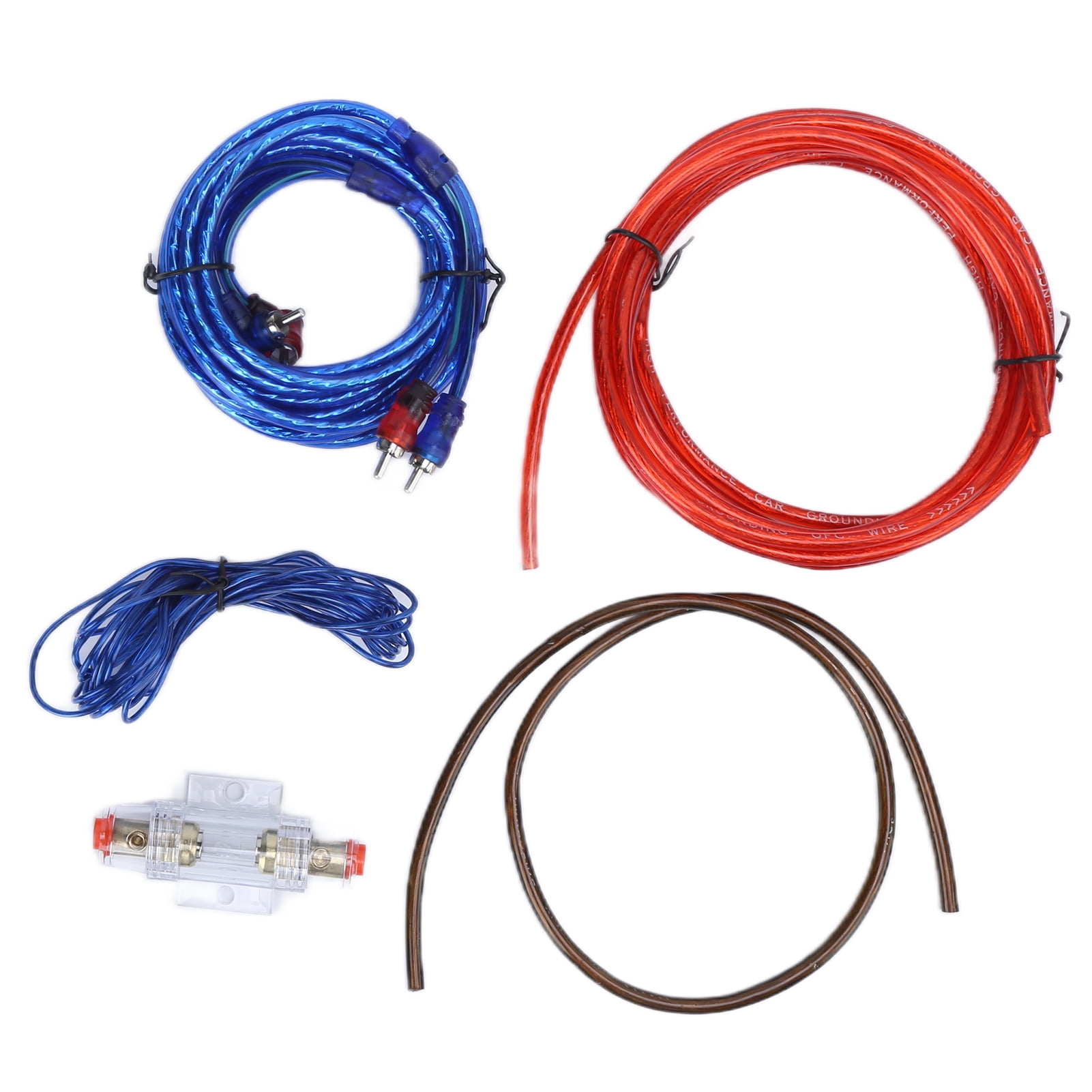 Amplifier Power Wire Kit Set Installation Wiring Amp Ground Line for