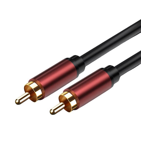 Amplifier Turntable Cable, Gold Plated Phono Connectors, OFC Wiring, Braided Build for Media Console Routing