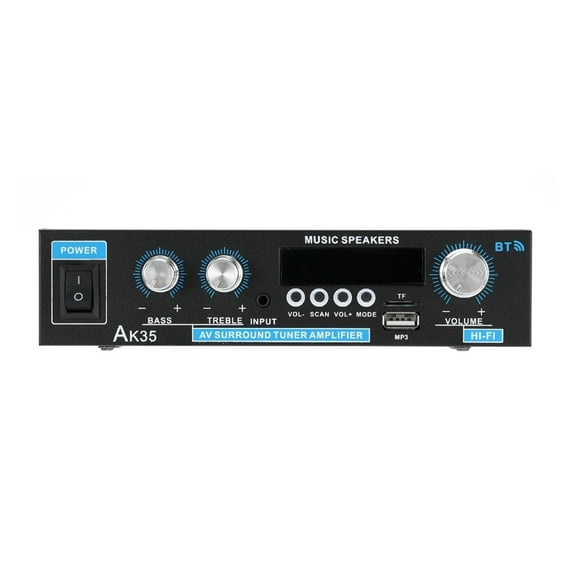 Amplifier bluetooth 5.0 Home MP3 Player 2.0 Channel Digital Stereo Amplifier Subwoofer Speakers ,Bass & Treble Control