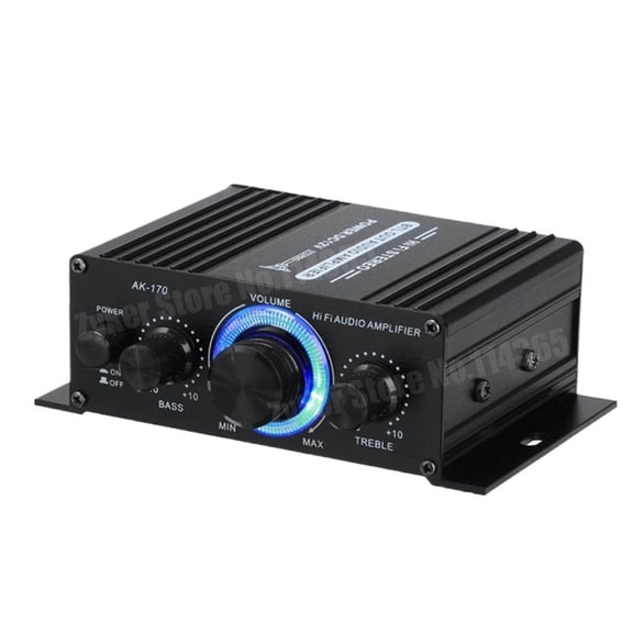 Amplifiers For Car Home Bass 2.0 Channel Hifi Sound Amplifier Home Digital 12V Mini Treble Power Amplify