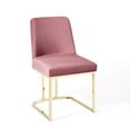 thumbnail image 1 of Amplify Sled Base Performance Velvet Dining Side ChairGold Dusty Rose, 1 of 8