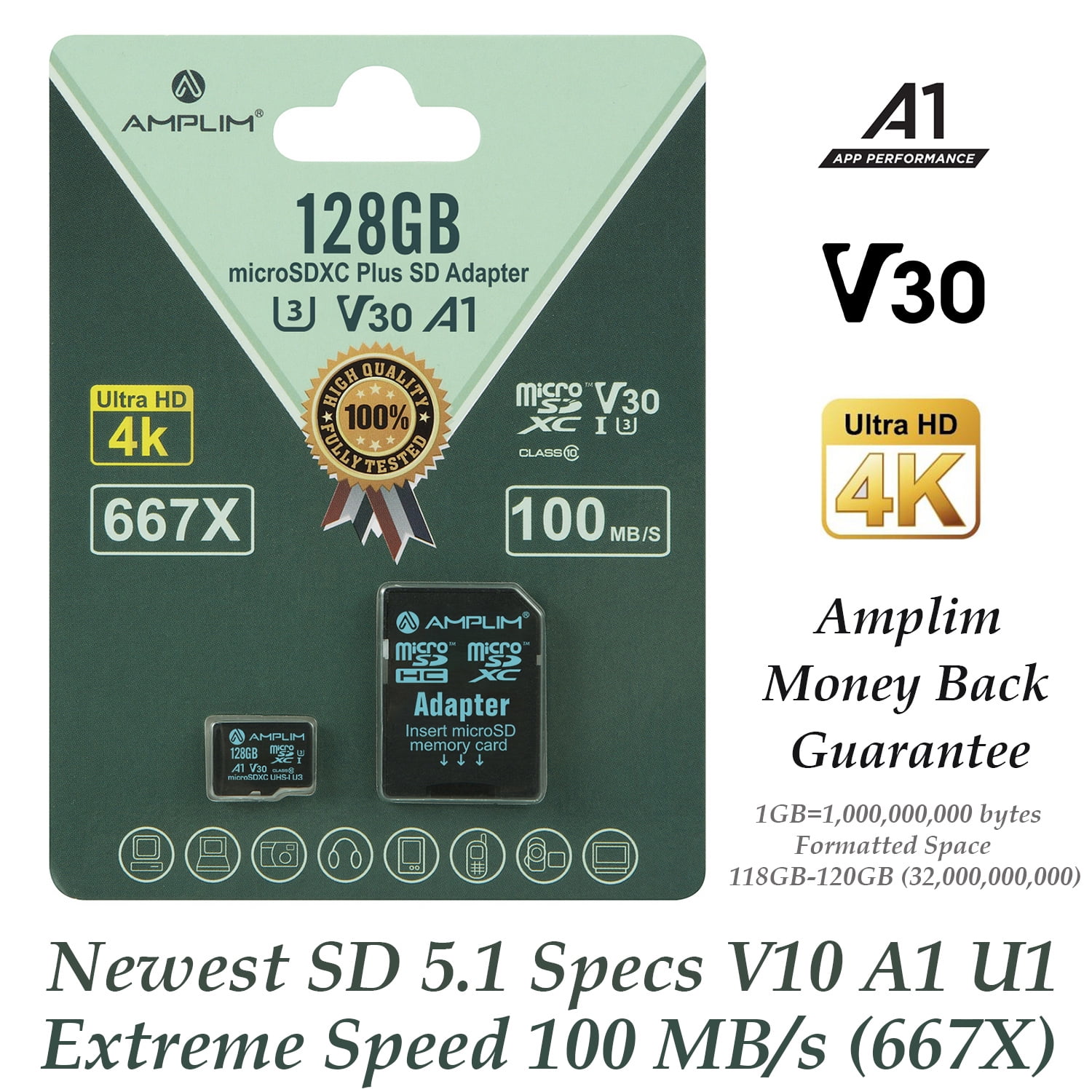 Memoria Micro SD Dolphin Clase 10 con Adaptador SD UM-10A - Atbiz USA