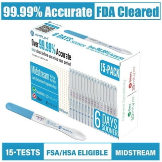 Amplim Early Result Pregnancy Test Sticks - 20-Pack, 6 Days Early Detection, 99.99% Accurate