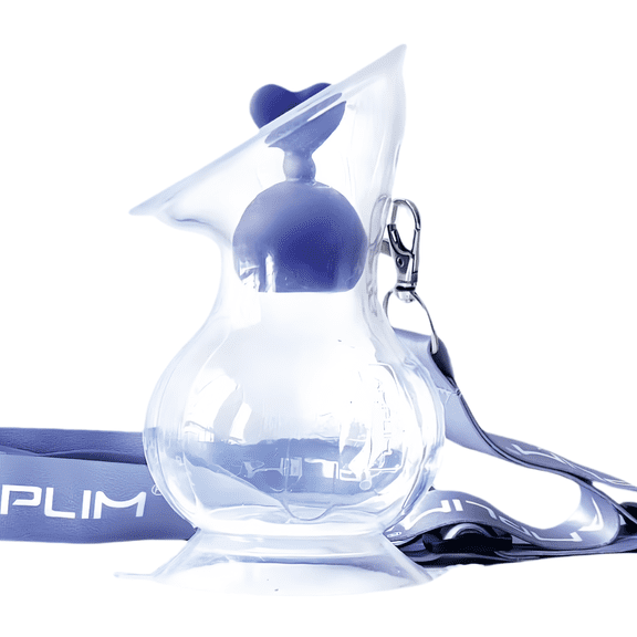Amplim Gen 3 Manual Breast Pump - 5oz Food-Grade Silicone Milk Collector with Leakproof Stopper for Nursing Moms, Newborn Essentials (Purple)