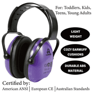 Amplim Hearing Protection Earmuff for Toddlers Kids Teens Young Adults - Pink
