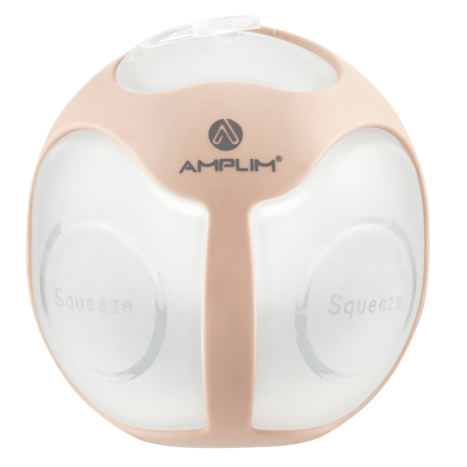 Amplim Wearable Manual Breast Pump, Discrete Hands-Free Silicone Milk Collector for Breastfeeding, Strong Letdown Suction, Leakproof 4oz Milk Saver, Comfortable Nursing Shells, HSA/FSA Eligible, Pink