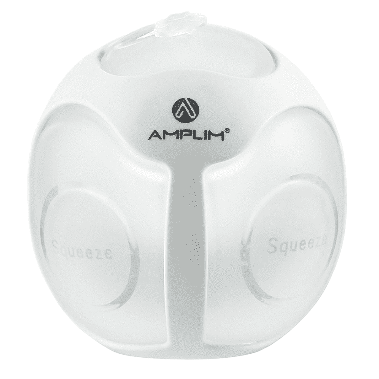 Amplim Wearable Manual Breast Pump, In-Bra Hands-Free Silicone Milk Collector for Breastfeeding, Strong Letdown Suction, Leakproof 4oz Milk Saver, Comfortable Nursing Shells, HSA/FSA Eligible, White