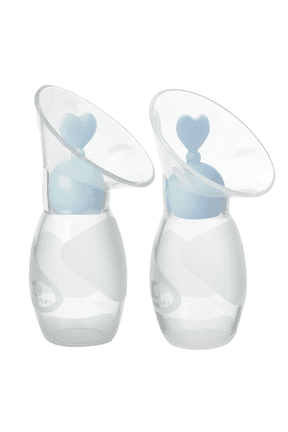 Manual Silicone Single Breast Pump, Milk Collector with Stoppers