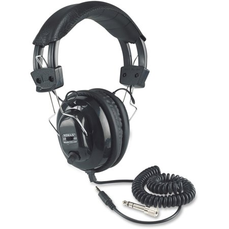 Amplivox Portable Sound Sys. Deluxe Stereo Headphones W/mono Volume Control, Black