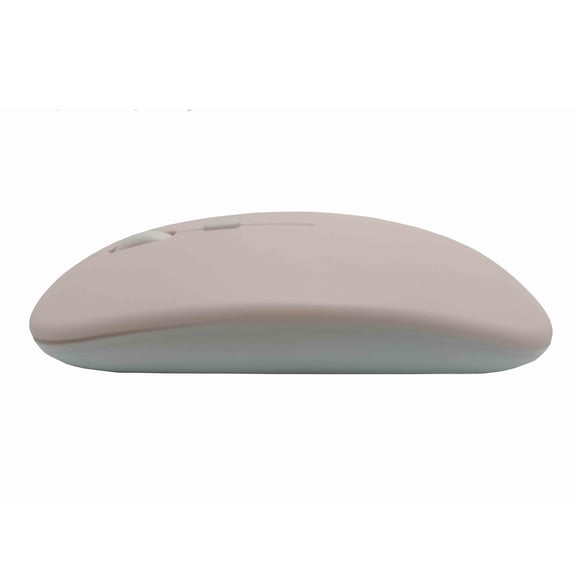 Amplor Ultra-thin wireless computer mouse，Bluetooth and Nano USB Receiver, 2.4GHz.Pink