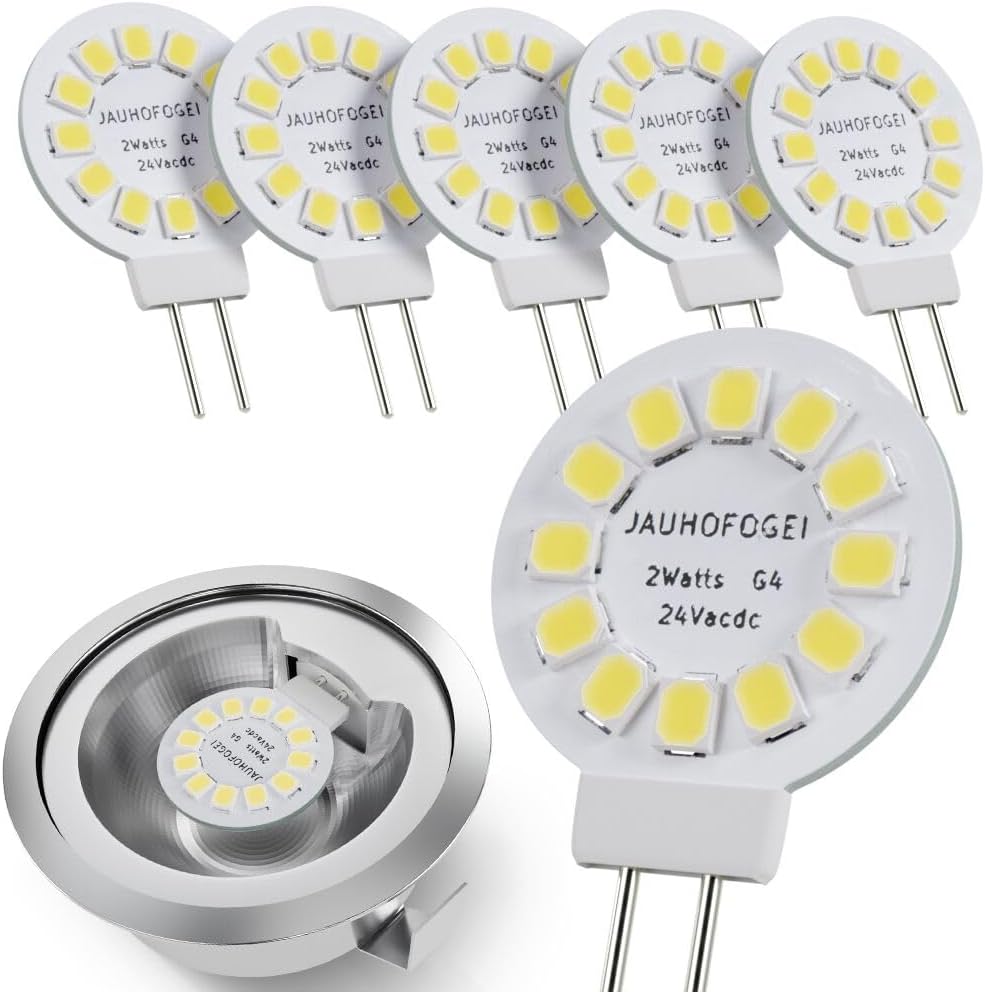 Ampoule Led G4 Ronde Blanc Froid 24V 28V Équivalent Ampoule Halogène Jc