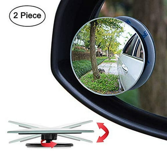 Ampper Blind Spot Mirror, 2" Round HD Glass Convex Rear View Mirror, Pack of 2
