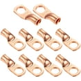 thumbnail image 1 of Ampper Heavy Duty Copper Wire Lugs, UL Eyelets Ring Crimp Copper Terminal Connectors for Battery Cable Ends and More (6 Awg, 5/16" Ring, 10 Pcs), 1 of 6
