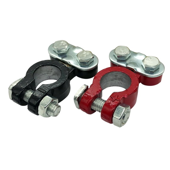 Ampper Lead Alloy Marine Battery Terminal Connectors, Military Spec Top Post Battery Terminals Connector Set for Boat Car RV Vehicles (1 Pair)