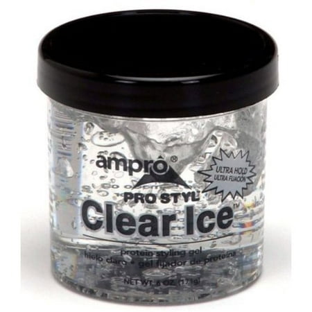 Ampro Pro Styl Clear Ice Ultra Hold Protein Styling Gel, 6 oz., Moisturizing, Unisex