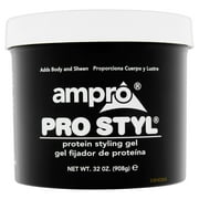 Ampro Pro Styl Regular Hold Protein Styling Gel, 32 oz., Resistent Hair, Moisturizing, Unisex
