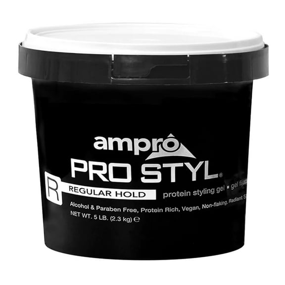 Ampro Pro Styl® Regular Hold Protein Unisex Styling Gel for Resistant Hair Textures, 5 LB, Moisturizing