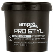 Ampro Pro Styl  Super Hold Protein Styling Gel, Resistant Hair Textures, 5 lb. , Moisturizing, Unisex