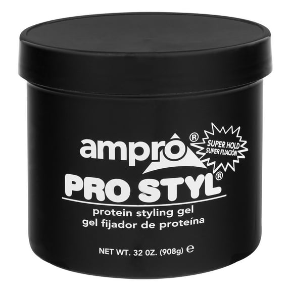 Ampro Pro Styl® Super Hold Protein Unisex Styling Gel for Resistant Hair Textures, 32 oz, Moisturizing