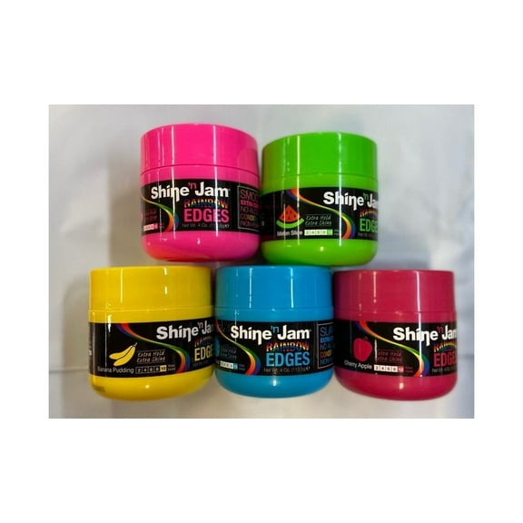 Ampro SHINE N JAM Rainbow Edges Extra Hold and Shine 4oz, CHERRY APPLE