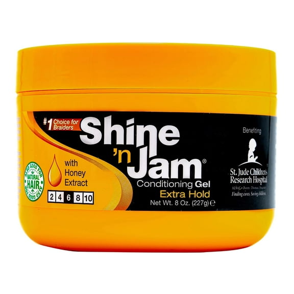 Ampro Shine N Jam Conditioning Gel For Hair, Extra Hold With Honey Extract, 8 oz, 6 Pack