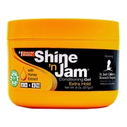 Ampro Shine N Jam Conditioning Gel For Hair, Extra Hold With Honey Extract, 8 oz