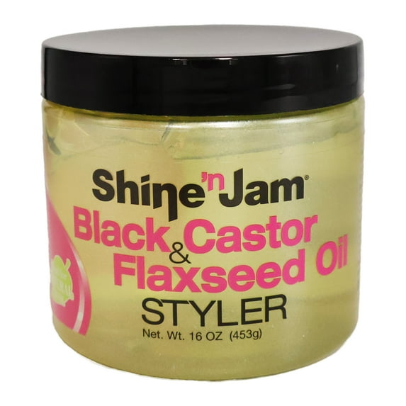 Ampro Shine N Jam Styler Black Castor Flaxseed Oil, 16 Oz., Pack of 3