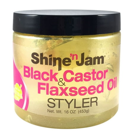 Ampro Shine-n-Jam Black Castor and Flaxseed Oil Styler , 16 oz Gel