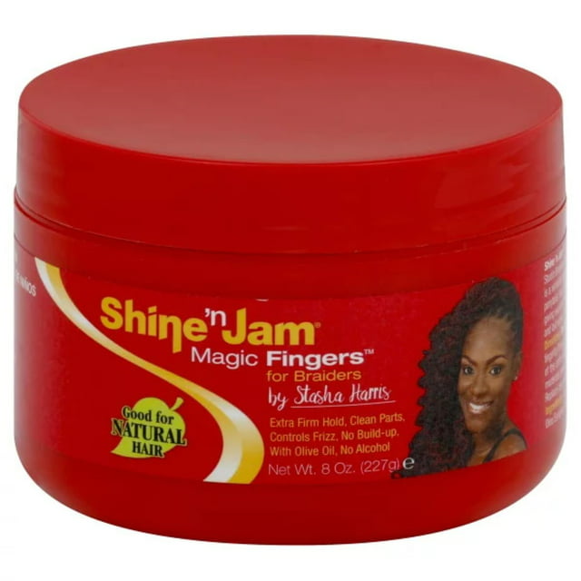 Ampro Shine n Jam Magic Fingers for Braiders, 8 oz Gel, Frizz Control, Female