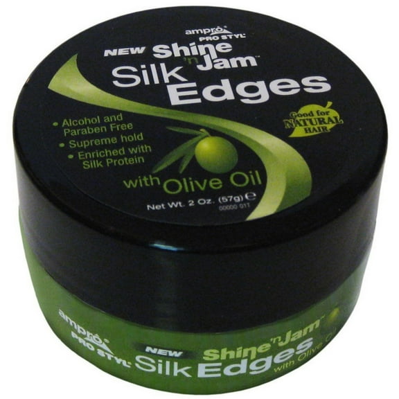 Ampro Shine 'n Jam Silk Edges With Olive Oil, 2 oz (Pack of 2)