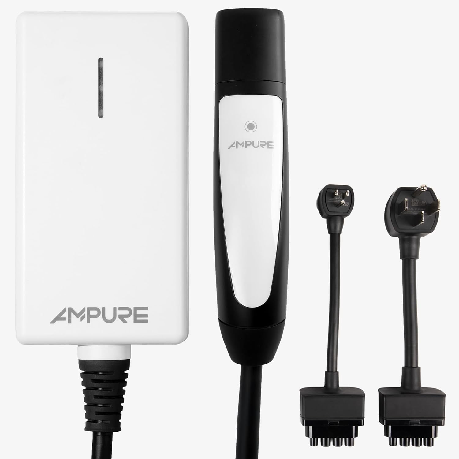 Ampure Go 2 Level 2 EV Charger – 32 Amp, NEMA 14-50 Plug, 20ft Cable, NACS Connector, Portable Tesla Home Charger, Waterproof & Travel-Ready