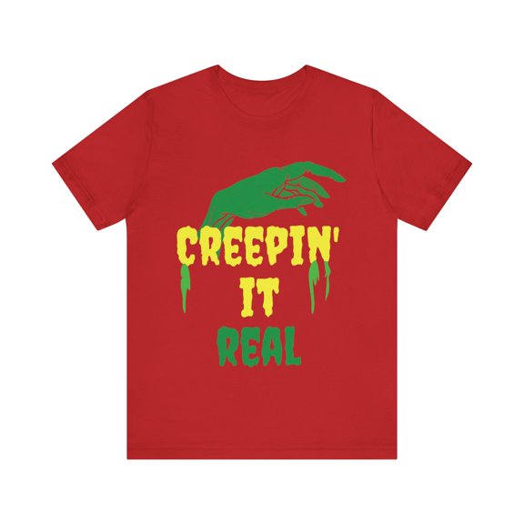 Amputee Humor TShirt “Creepin it real V1” Crew Neck