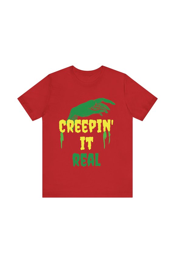 Amputee Humor TShirt “Creepin it real V1” Crew Neck