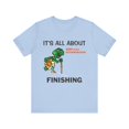 thumbnail image 1 of Amputee Humor TShirt “Turtle Finish Line V1” Crew Neck Funny Shirt, 1 of 5