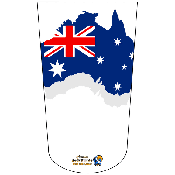 Amputee Sock "Australian Kangaroo Flag V1"