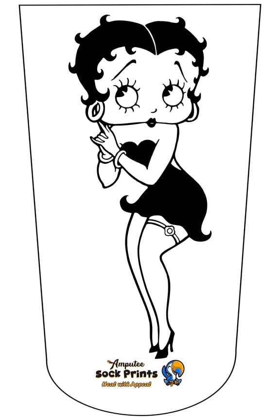 Amputee Sock, BettyBoop Stands v1, 3Ply stump sock