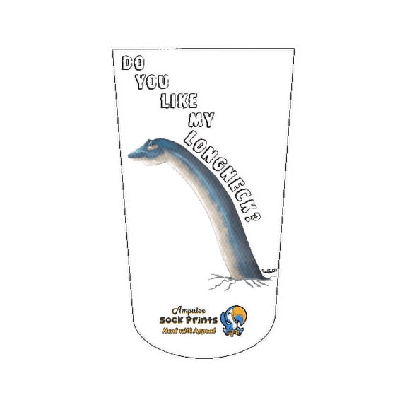 Amputee Sock, "Do You Like My Longneck V1", 3PLY Residual Wound, Over Shrinker Sock