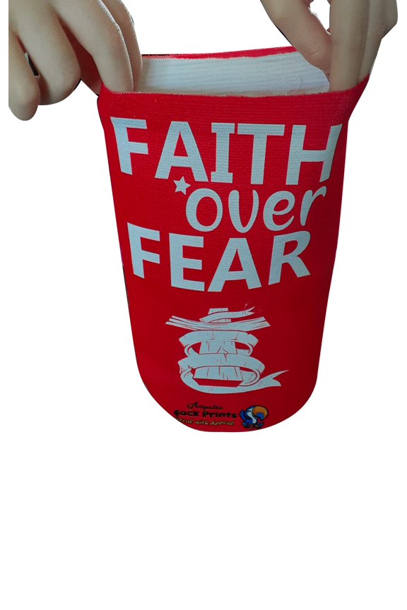 Amputee Sock, Faith Over Fear rd V1 sock, 3Ply stump sock