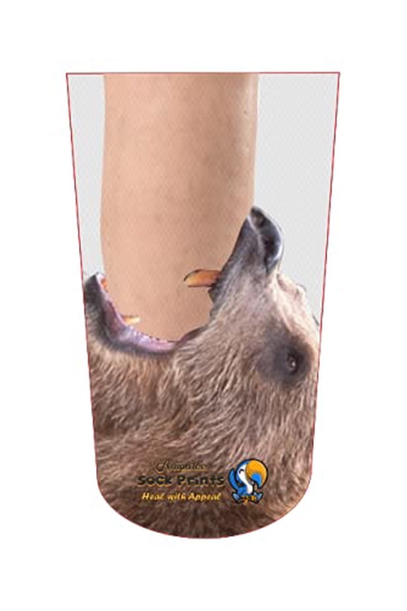 Amputee Sock, Gnarly Bear V1, 3Ply stump sock