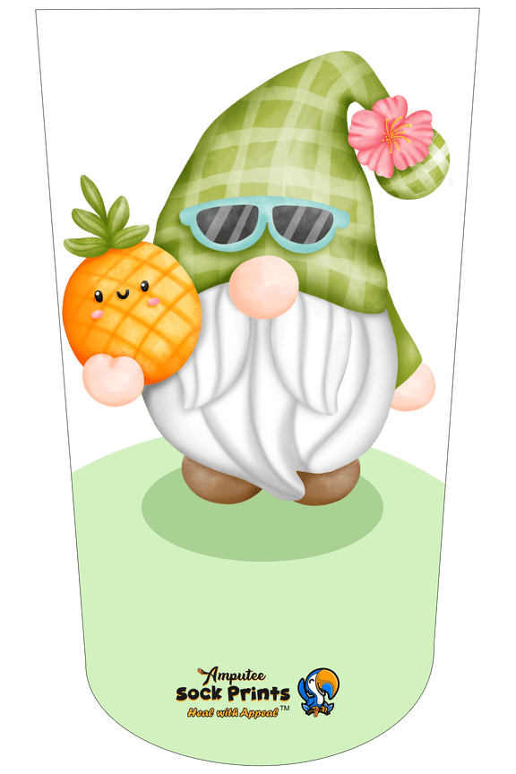Amputee Sock "Gnome w Pineapple V1"