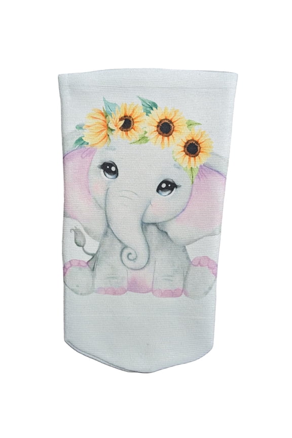 Amputee Sock, Sunflower Girl Elephant V1, 3Ply stump sock