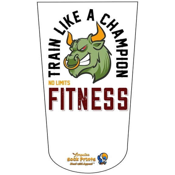 Amputee Sock, train like a champion V1, 3ply stump sock