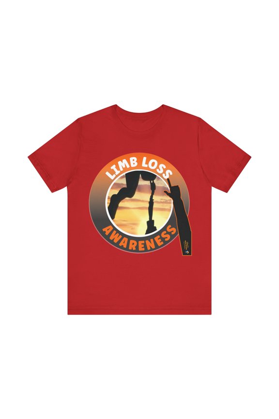 Amputee T-Shirt “LimbLoss Awareness” Inspirational Crew Neck T-Shirt