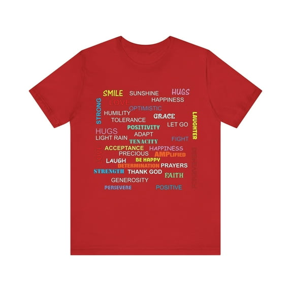 Amputee TShirt “Words of Encouragement Colorful V2” Inspirational Gift
