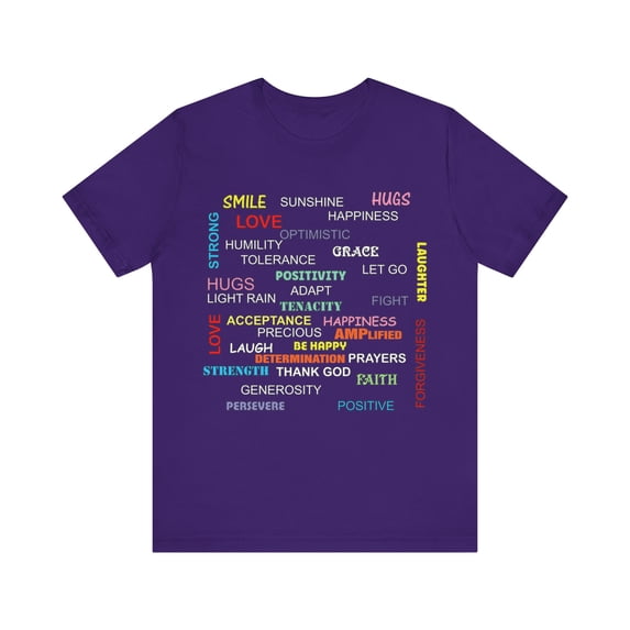 Amputee TShirt “Words of Encouragement Colorful V2” Inspirational Gift