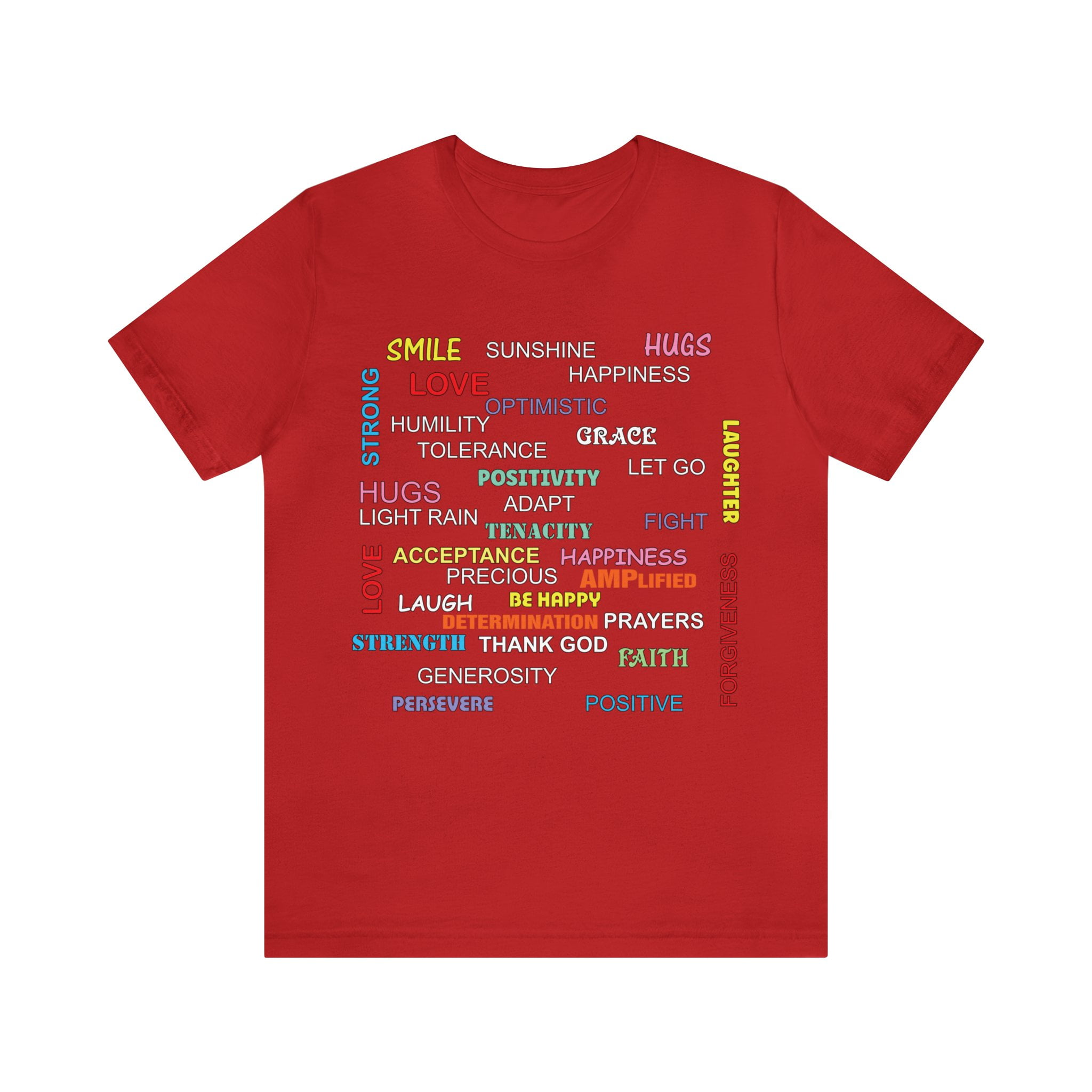 Amputee TShirt “Words of Encouragement Colorful V2” Inspirational Gift ...