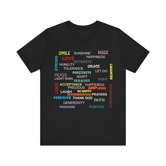 Amputee TShirt “Words of Encouragement Colorful V2” Inspirational Gift